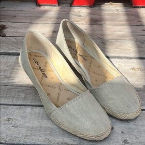 Lucky Brand Women's Cream Espadrille Flats